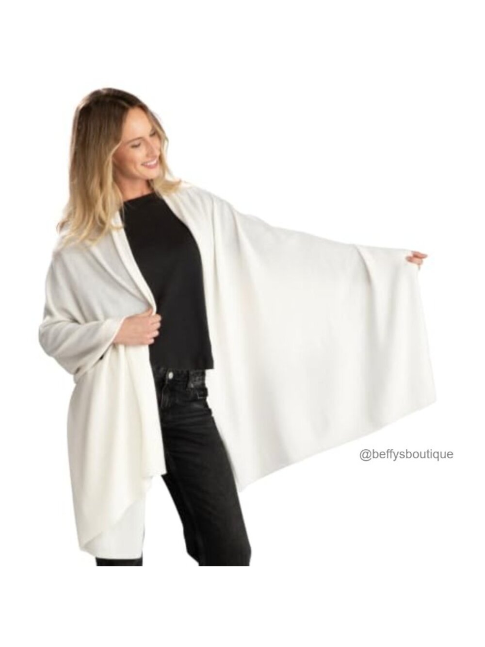 100% Cashmere Travel Wrap Oversized Shawl Blanket 80x30